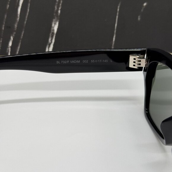 NEW SAINT LAURENT SL732/F VADIM 002 UNISEX BLACK SUNGLASSES SL 732/F 002 main image 7